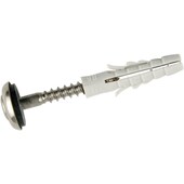 Vis de ferblantier TX Tête bombée A2 brut + cheville 4,5x35
